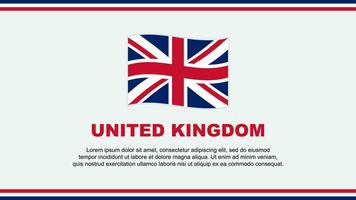 Verenigde koninkrijk vlag abstract achtergrond ontwerp sjabloon. Verenigde koninkrijk onafhankelijkheid dag banier sociaal media vector illustratie. Verenigde koninkrijk ontwerp
