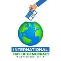 internationale dag van de democratie zet de krant om te stemmen voor de wereld vector