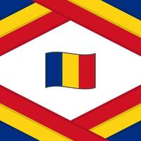 Roemenië vlag abstract achtergrond ontwerp sjabloon. Roemenië onafhankelijkheid dag banier sociaal media na. Roemenië sjabloon vector