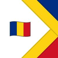 Roemenië vlag abstract achtergrond ontwerp sjabloon. Roemenië onafhankelijkheid dag banier sociaal media na. Roemenië tekenfilm vector
