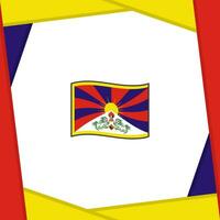 Tibet vlag abstract achtergrond ontwerp sjabloon. Tibet onafhankelijkheid dag banier sociaal media na. Tibet banier vector