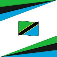 Tanzania vlag abstract achtergrond ontwerp sjabloon. Tanzania onafhankelijkheid dag banier sociaal media na. Tanzania ontwerp vector