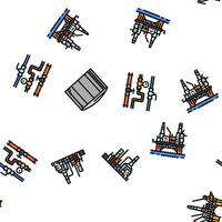 petroleum ingenieur olie industrie vector naadloos patroon