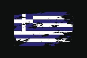 grunge stijl vlag van het griekenland. vectorillustratie. vector