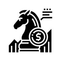 investering strategie financieel adviseur glyph icoon vector illustratie