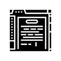 schrijven handleidingen technisch auteur glyph icoon vector illustratie