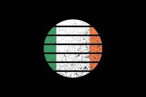 grunge-stijl vlag van Ierland. vectorillustratie. vector