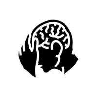 neurologisch aandoeningen glyph icoon vector illustratie