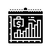 financieel planning glyph icoon vector illustratie