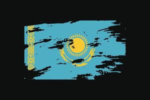 grunge stijl vlag van de kazachstan. vectorillustratie. vector