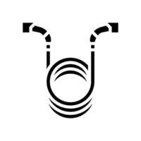 opladen kabel elektrisch glyph icoon vector illustratie