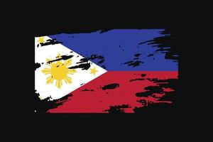 grunge-stijl vlag van de Filippijnen. vectorillustratie. vector