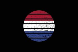 grunge-stijl vlag van nederland. vectorillustratie. vector