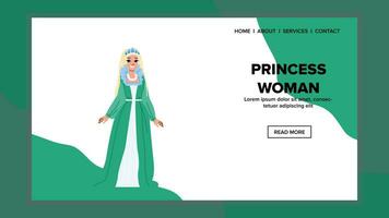 web prinses vrouw vector