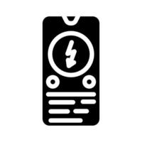 opladen app elektrisch glyph icoon vector illustratie