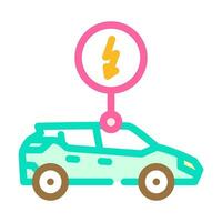 elektrisch voertuig kleur icoon vector illustratie