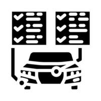 auto inspectie monteur glyph icoon vector illustratie