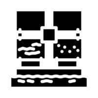 marinier corrosie testen glyph icoon vector illustratie