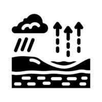 watervoerende laag opladen hydrogeoloog glyph icoon vector illustratie