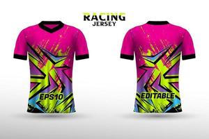 sport jersey en t-shirt sjabloon sport jersey ontwerp vector mockup