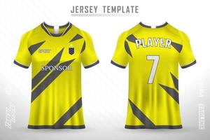 ontwerpsjabloon voor voetbaltrui en t-shirt mockup vector