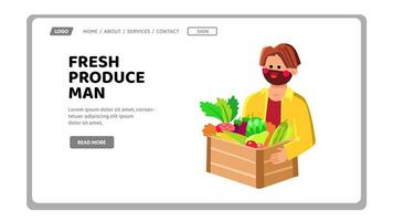 oogst vers produceren Mens vector