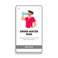 levensstijl drinken water Mens vector