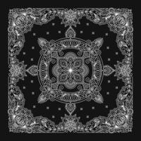bandana-ontwerp, bandana-ornamentpatroon met suikerschedel vector