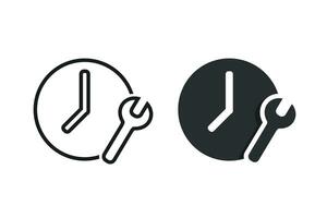 moersleutel tijd icoon. illustratie vector