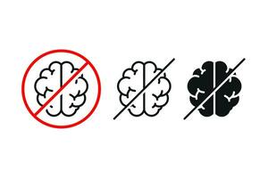 Nee hersenen symbool. illustratie vector