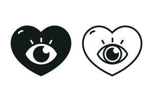 liefde oog symbool. illustratie vector