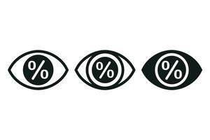 oog met percentage icoon. illustratie vector