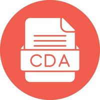 cda het dossier formaat vector icoon