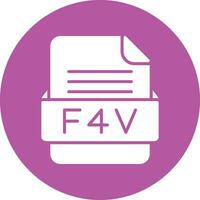 f4v het dossier formaat vector icoon