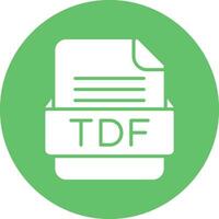 tdf het dossier formaat vector icoon