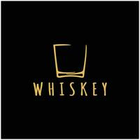 wijnoogst premie whisky logo etiket met glas of bier. voor drankjes, bars, Clubs, cafés, bedrijven. vector