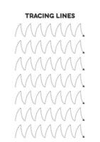 traceren lijnen. werkbladen voor kinderen. peuter- onderwijs. vector