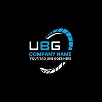 ubg brief logo vector ontwerp, ubg gemakkelijk en modern logo. ubg luxueus alfabet ontwerp