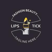 lippenstift logo ontwerp voor bedenken mode winkel en schoonheid vector kunstmatig ontwerp sjabloon