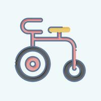 icoon acrobatisch fiets. verwant naar Frankrijk symbool. tekening stijl. gemakkelijk ontwerp bewerkbaar. gemakkelijk illustratie vector