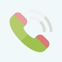 icoon telefoongesprek. verwant naar communicatie symbool. vlak stijl. gemakkelijk ontwerp bewerkbaar. gemakkelijk illustratie vector