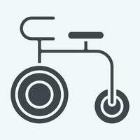 icoon acrobatisch fiets. verwant naar Frankrijk symbool. glyph stijl. gemakkelijk ontwerp bewerkbaar. gemakkelijk illustratie vector