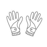 vector illustratie van ski handschoenen.