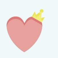 icoon liefde koning. verwant naar Valentijn dag symbool. vlak stijl. gemakkelijk ontwerp bewerkbaar. gemakkelijk illustratie vector