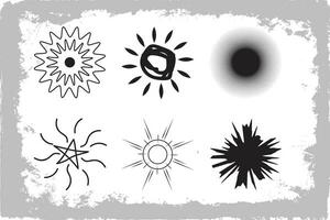 zonsondergang hand- getrokken illustraties vector eps , creatief borstel kunsten