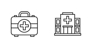 eerste steun uitrusting en gezondheidszorg icoon vector