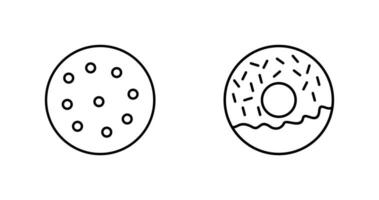 koekje en donut icoon vector