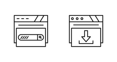 zoeken bar en downloaden icoon vector