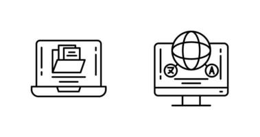 verzameling en taal icoon vector