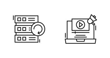 backup en video afzet icoon vector